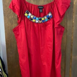 Lane Bryant blouse with apliques
